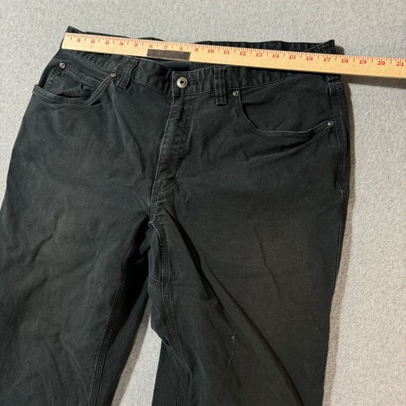 Duluth Trading Jeans Mens 38x32 Black Flex Workwear Solid Regular 5 Pocket - Picture 6 of 13